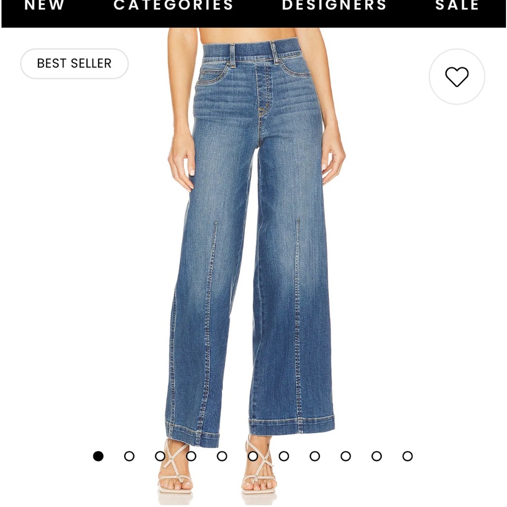 Spanx wide leg pull on jeans